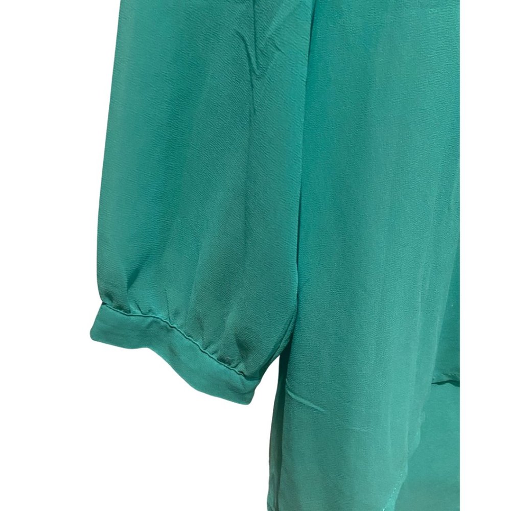 Anthropology Pins & Needles green sheer blouse sz Large - Picture 4 of 7
